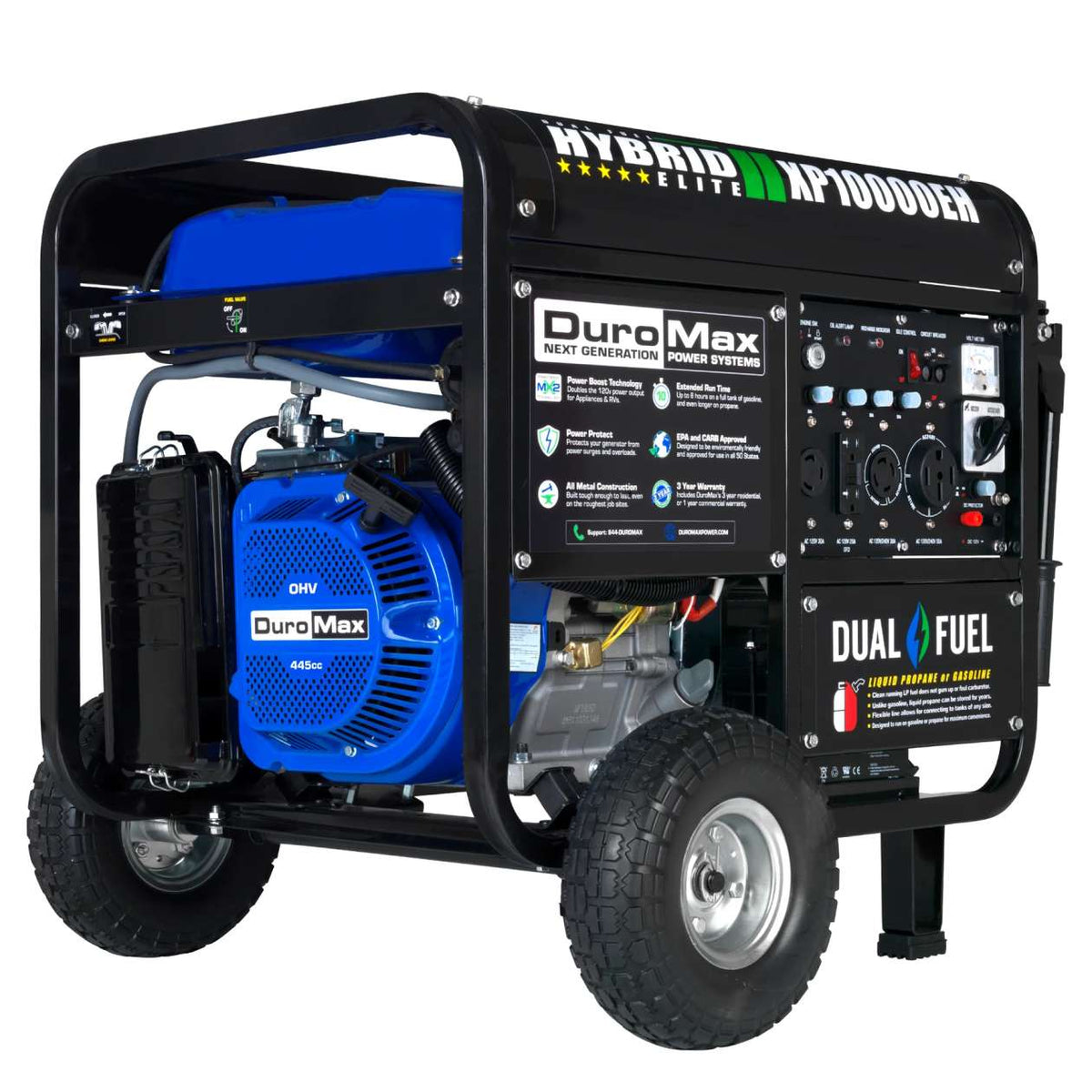 DuroMax XP10000EH 10,000 Watt Dual Fuel Generator